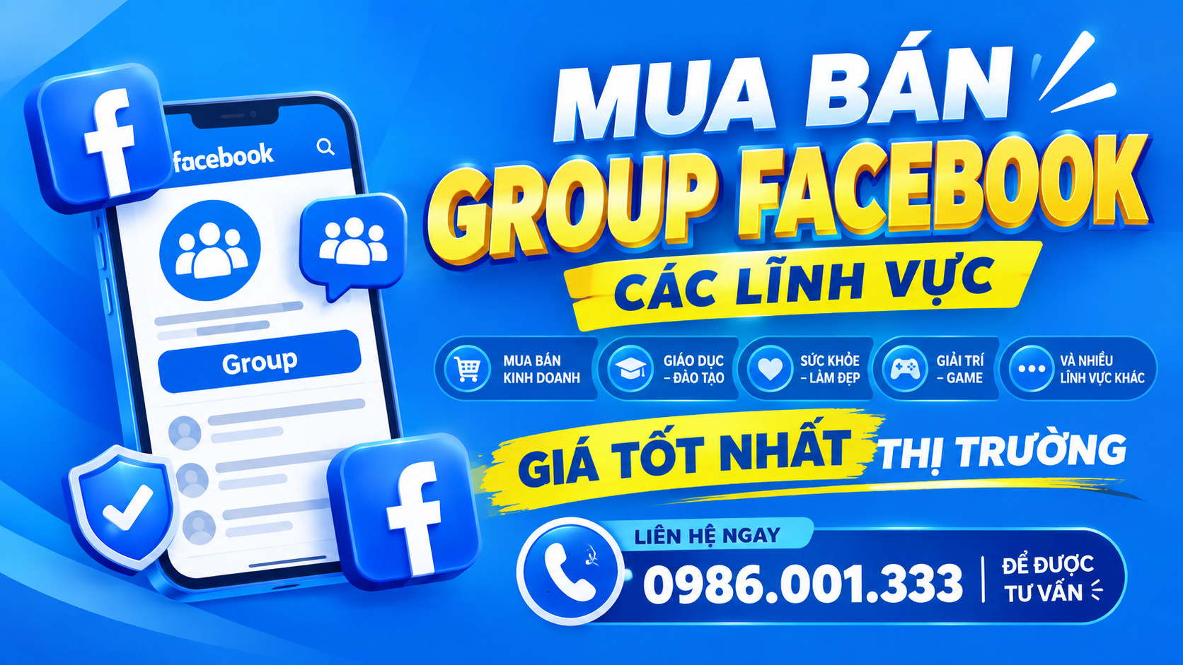 Mua bán group Facebook uy tín, đa dạng lĩnh vực  